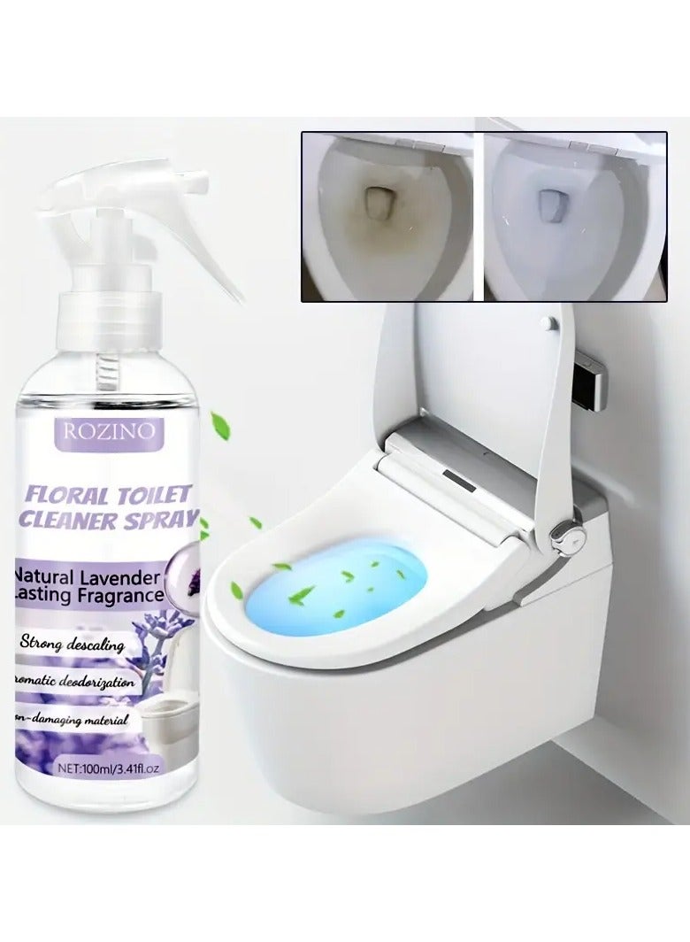 Rozino Lavender Bliss 100ml Toilet Cleaner - Super Strong Decontamination & Sterilization, Low Odor, Citric Acid Infused, Ceramic-Safe Spray for Daily Use  - Image 4
