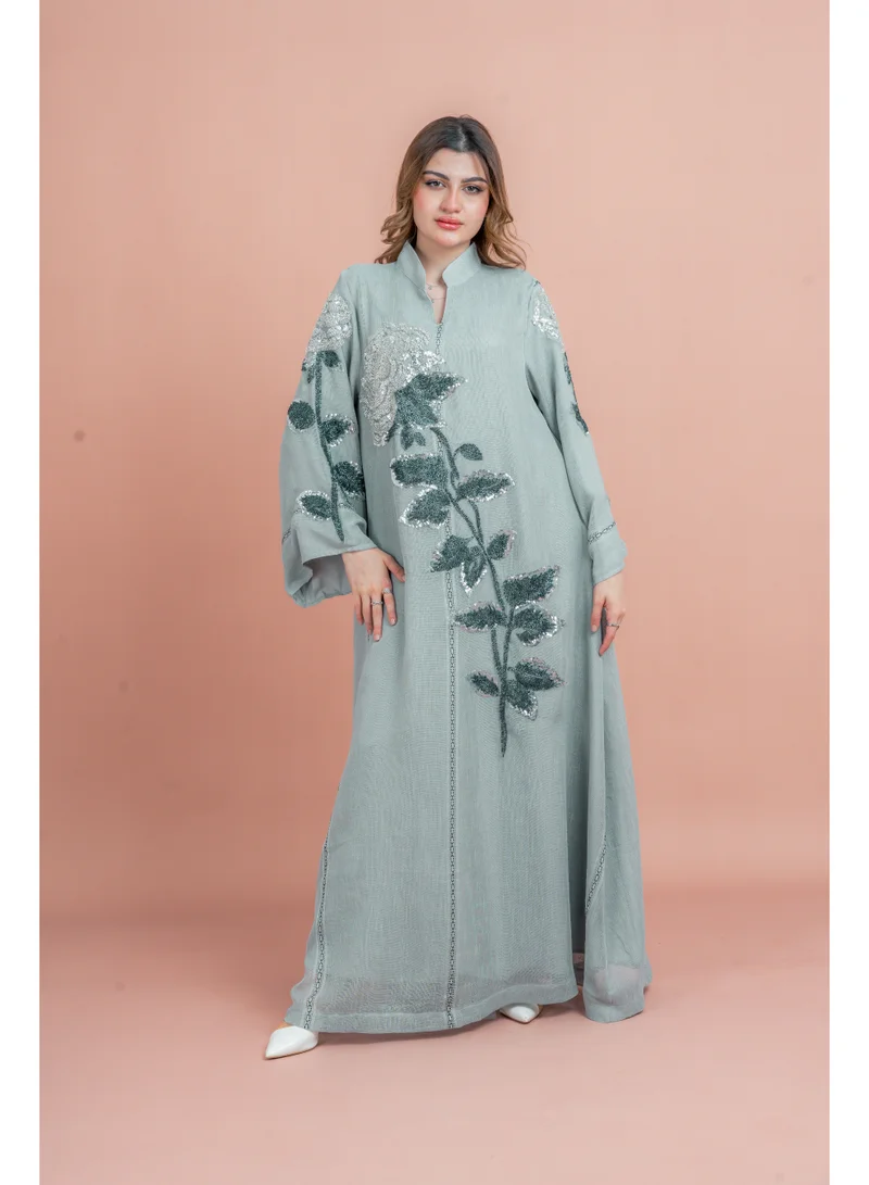 اكسا جلابية كريستال يدوية حديثة