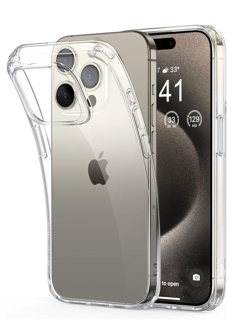 BORTONY - iPhone 15 Pro Case 6.1 Inch Anti-Yellowing Anti-Drop iPhone 15 Pro Cover Transparent Slim Crystal Clear Anti-Scratch Protective Case for Apple iPhone 15 Pro - Image 1