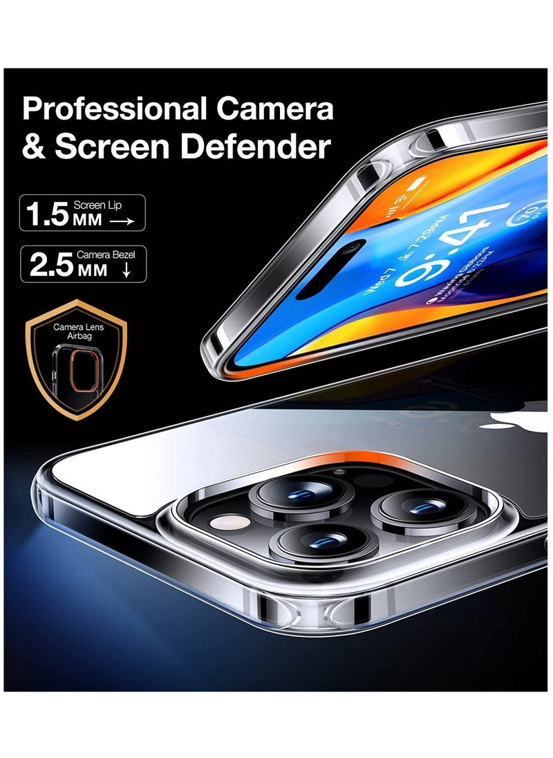BORTONY - iPhone 15 Pro Case 6.1 Inch Anti-Yellowing Anti-Drop iPhone 15 Pro Cover Transparent Slim Crystal Clear Anti-Scratch Protective Case for Apple iPhone 15 Pro - Image 1