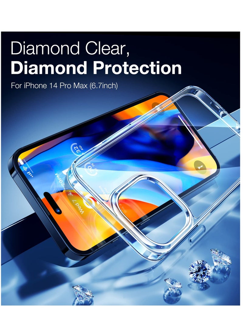 BORTONY - iPhone 15 Pro Case 6.1 Inch Anti-Yellowing Anti-Drop iPhone 15 Pro Cover Transparent Slim Crystal Clear Anti-Scratch Protective Case for Apple iPhone 15 Pro - Image 1