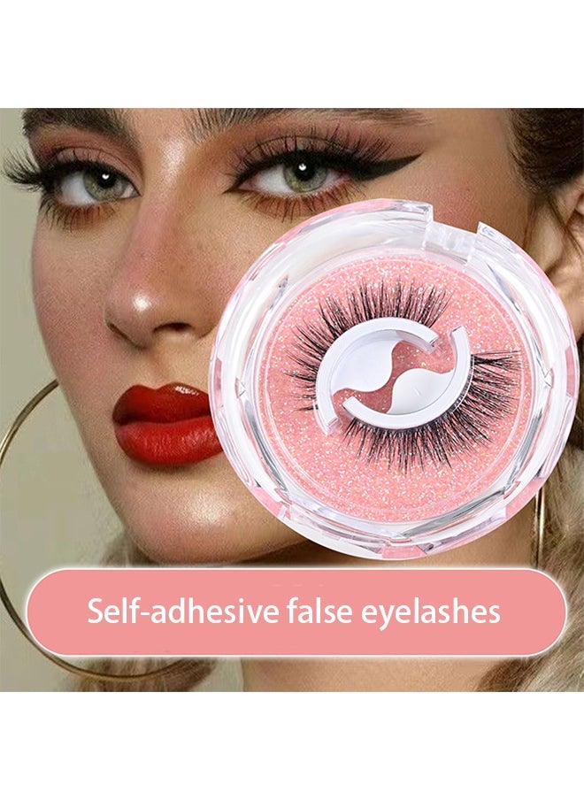 Generic - 1 Pairs Self Adhesive Reusable Adhesive Eyelashes - Image 1