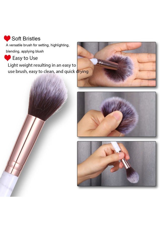 MARBUROLY 8 Colors Face Matte Blush Palette Shading Blusher with Brush - Buildable Facial Cheek Blusher Contour Bronzing Pressed Powder Makeup Pallet Women Gift Set (01 Matte) - Image 4