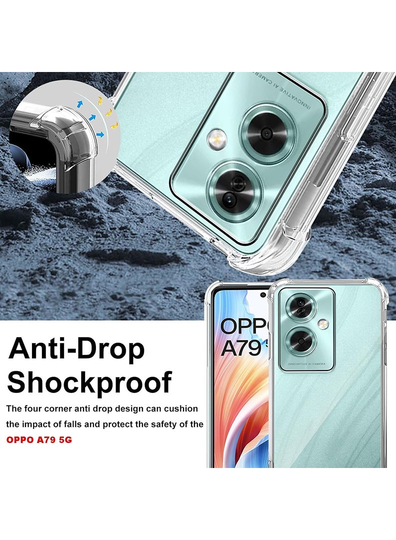 Theodor Oppo A79 Clear Case, Shock-Absorption TPU Cell Phone Cover with Reinforced Corners, Soft Flexible & Crystal Clear Protective Bumper Case - Image 5