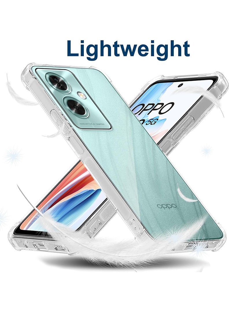 Theodor Oppo A79 Clear Case, Shock-Absorption TPU Cell Phone Cover with Reinforced Corners, Soft Flexible & Crystal Clear Protective Bumper Case - Image 3