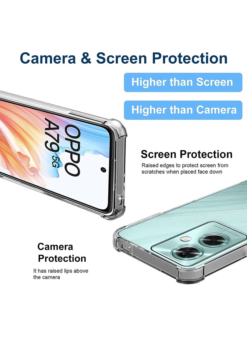Theodor Oppo A79 Clear Case, Shock-Absorption TPU Cell Phone Cover with Reinforced Corners, Soft Flexible & Crystal Clear Protective Bumper Case - Image 2