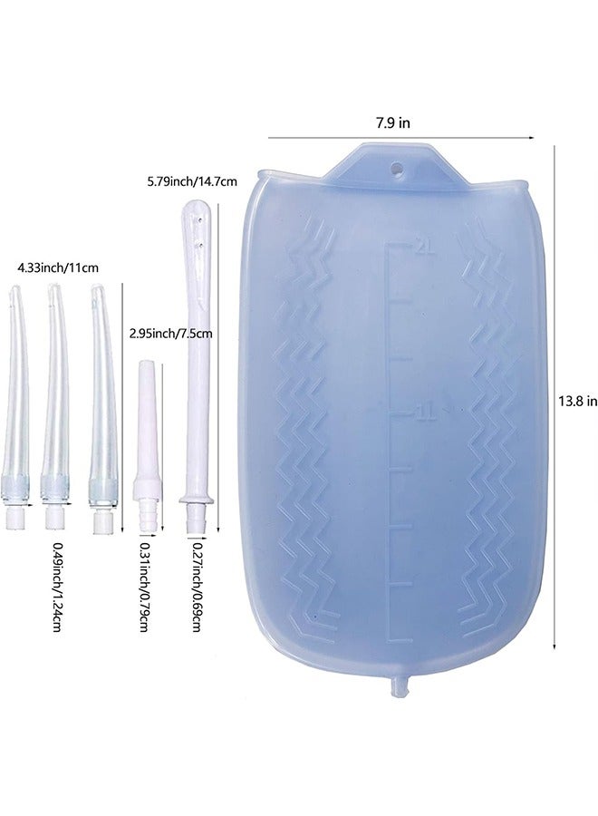 general Silicone Enema Kit 2 L Enema Bag 6.3ft. Long Silicone Hose 3 Multi-Size Reusable Tips Controlled Water Flow for Colon Detox Cleanse Enemas - Image 4