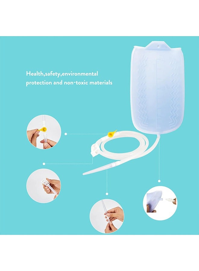 general Silicone Enema Kit 2 L Enema Bag 6.3ft. Long Silicone Hose 3 Multi-Size Reusable Tips Controlled Water Flow for Colon Detox Cleanse Enemas - Image 5