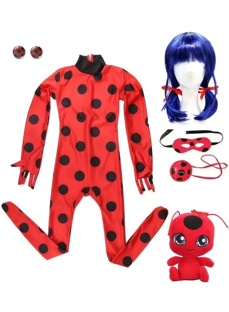 Ladybug Miraculous Printed Ladybug Themed Party Fancy Dress Cosplay Costume For Kids - Image 1