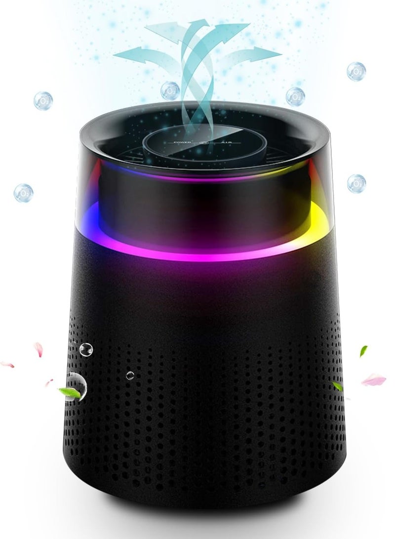 AirYoung Smart Air Purifier, Portable Car HEPA Air Purifier/Deodorizer, Food and  Odors, Personal Air Freshener (Black) - Image 1