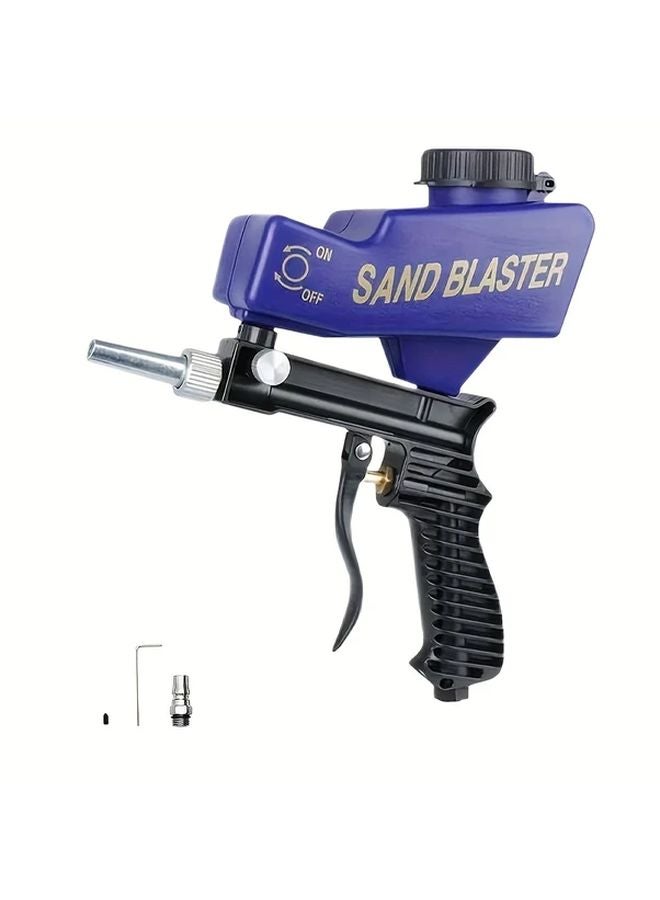 1 PC Heavy Duty Portable Pneumatic Sandblaster Gun 90PSI Adjustable Gravity Feed Rust Removal - Image 1