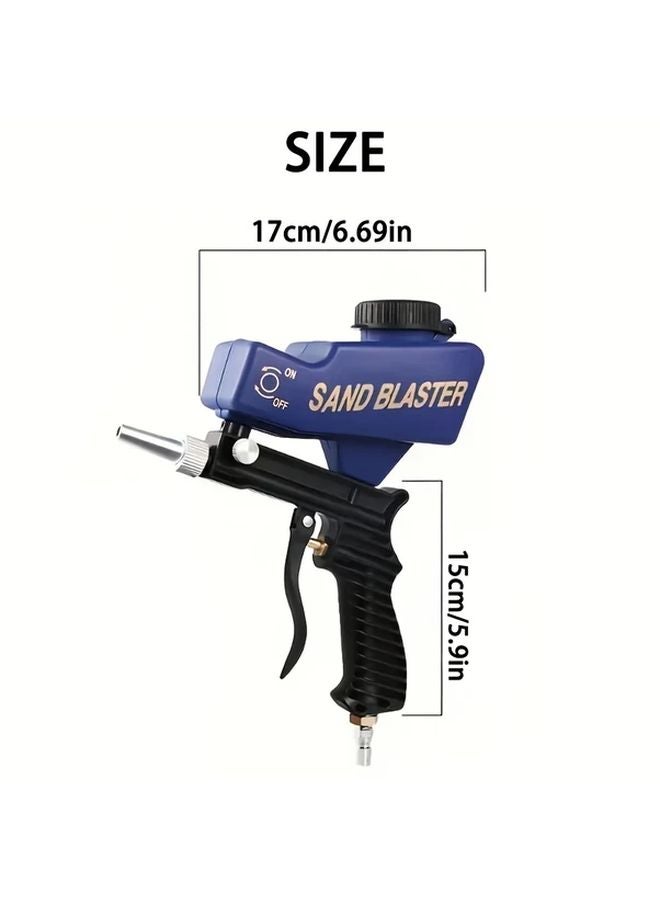 1 PC Heavy Duty Portable Pneumatic Sandblaster Gun 90PSI Adjustable Gravity Feed Rust Removal - Image 4