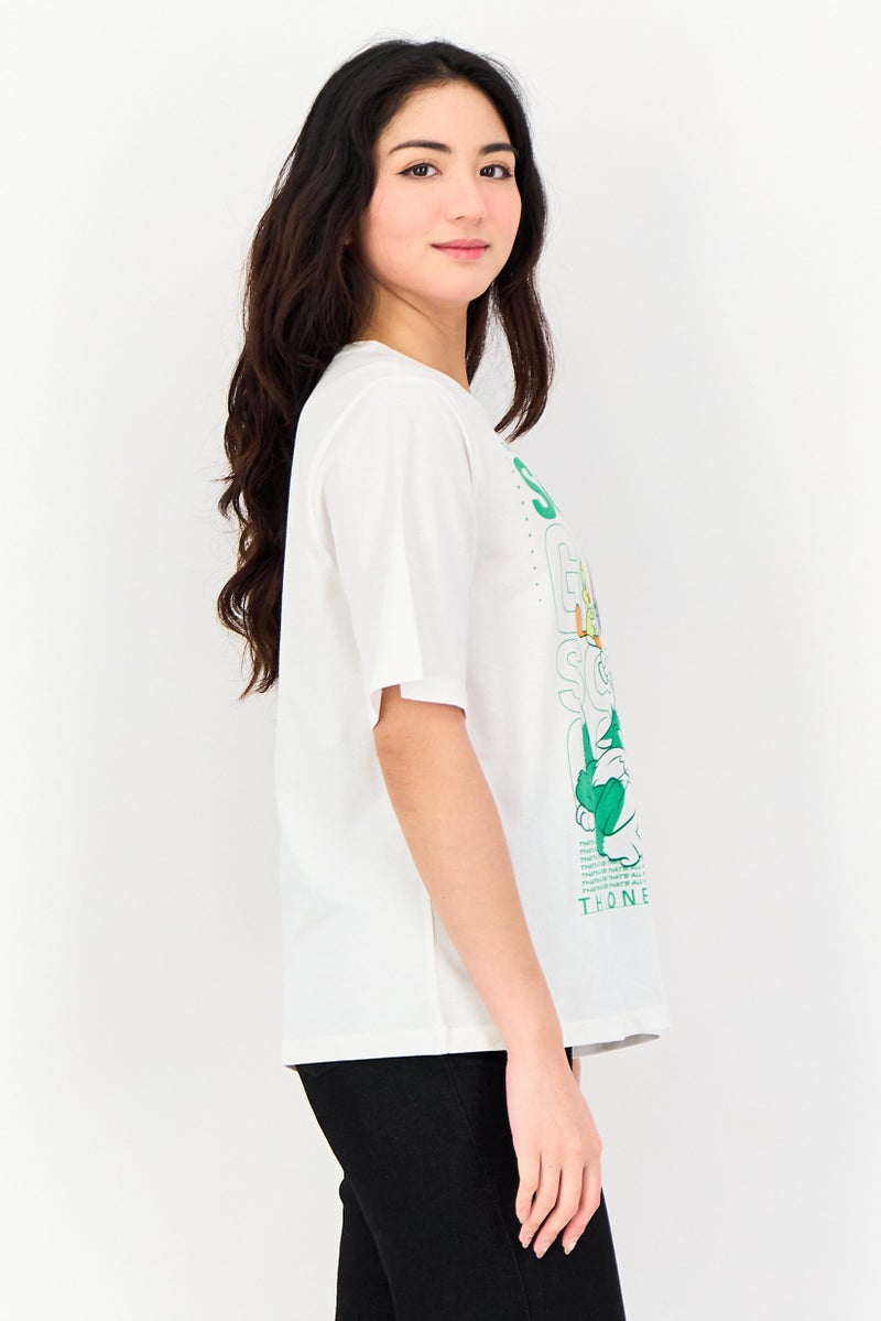 Only X Looney Tunes Women Short Sleeve Graphic Print T-Shirt, Multicolor - Image 3