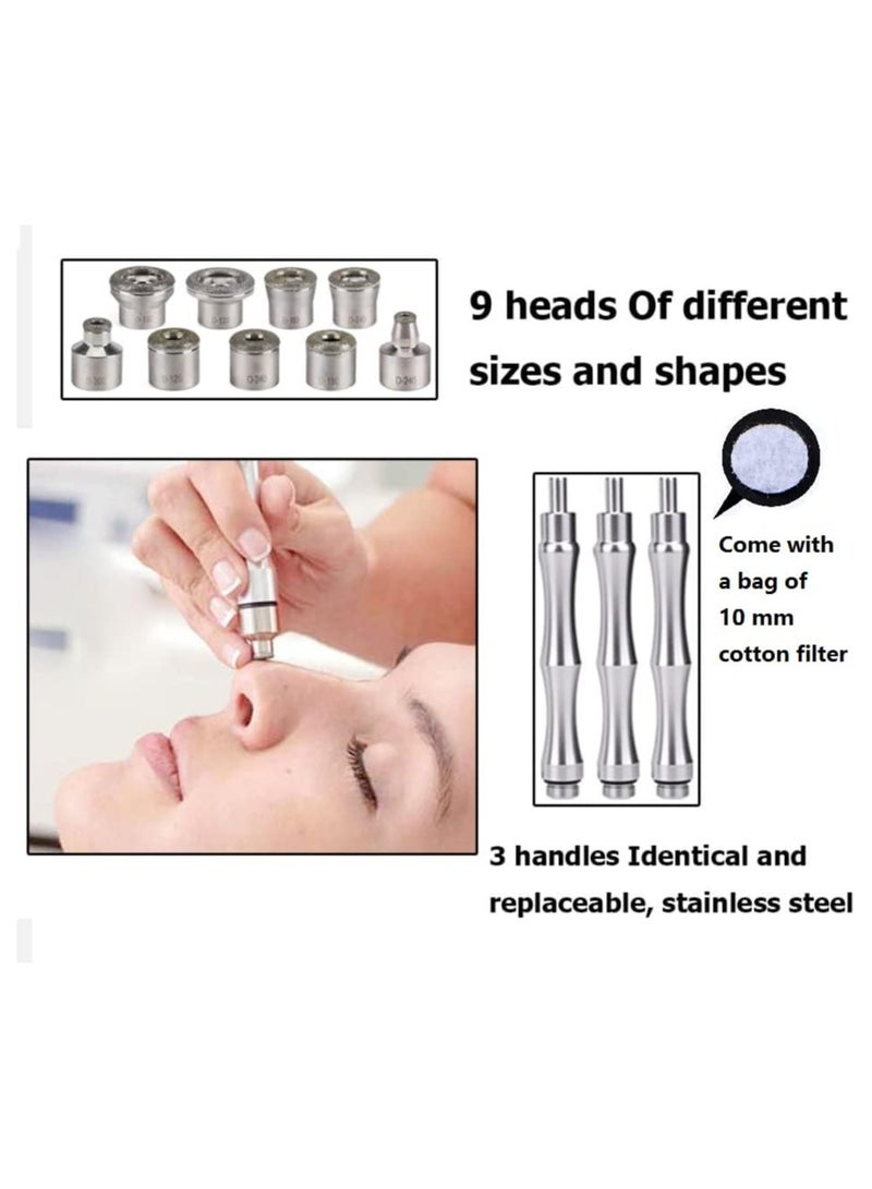 Generic 9 Tips 3 Wands Diamond Dermabrasion Accessory Replacement Tips Diamond Wands Cotton Filter Skin Microdermabrasion Facial Care Beauty Tool - Image 3