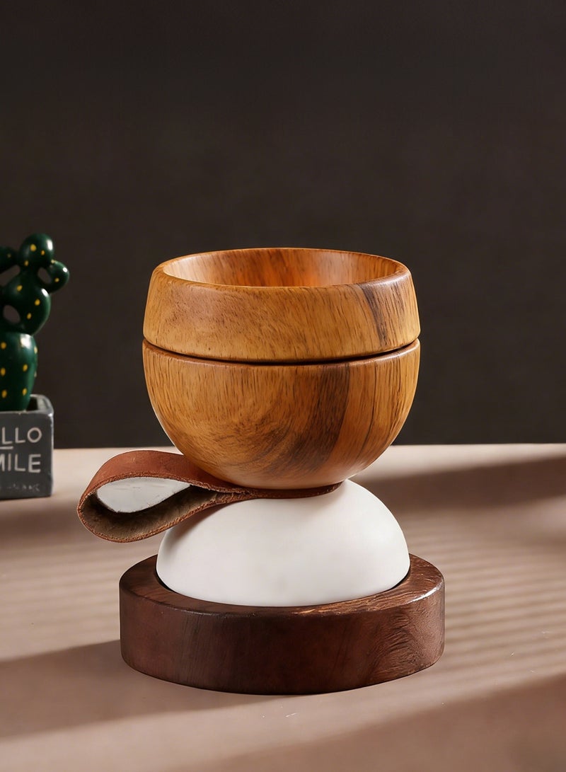 ٢ قطع مبخرة خشب بالسيراميك - Image 2