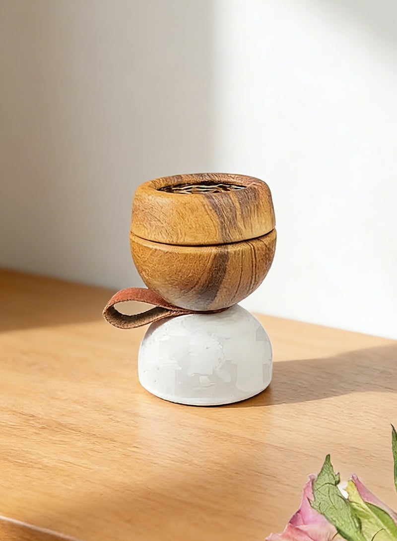 ٢ قطع مبخرة خشب بالسيراميك - Image 5