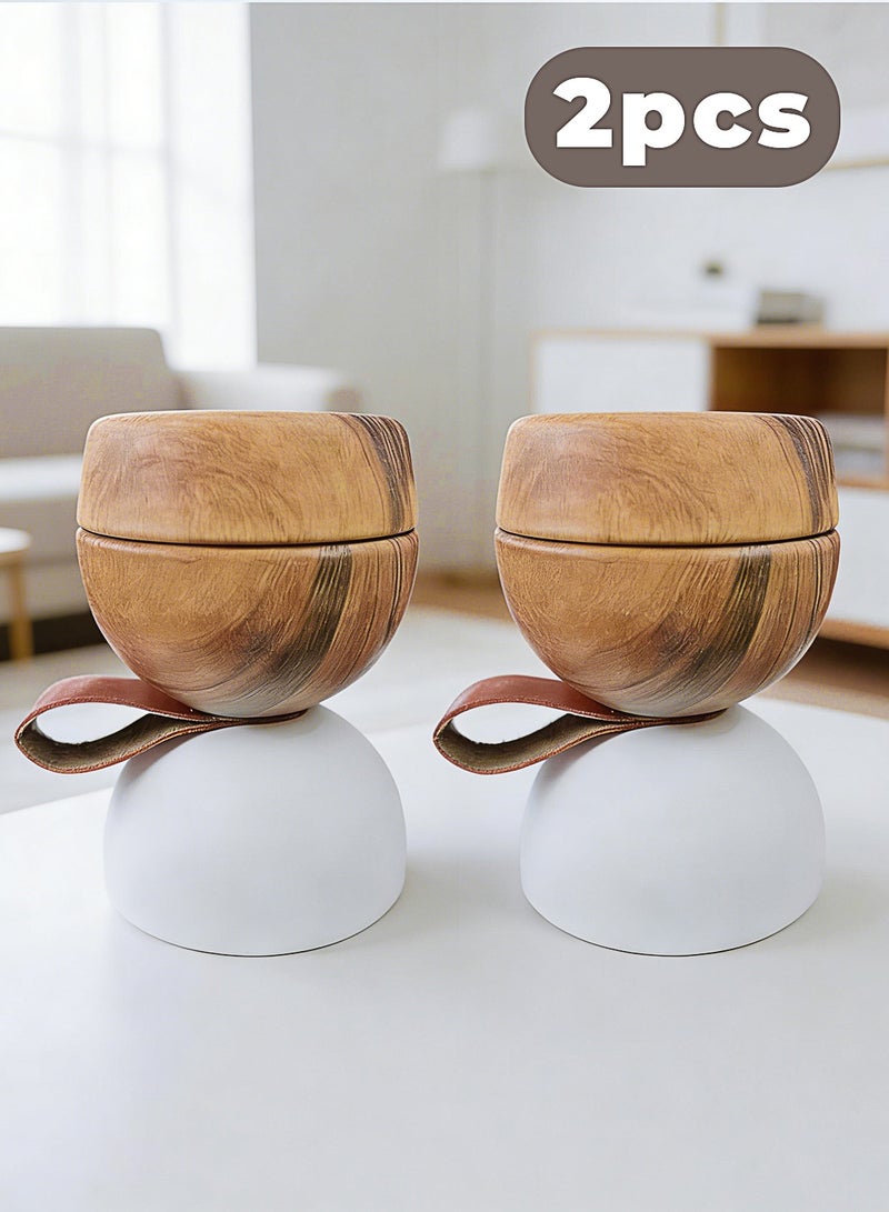 ٢ قطع مبخرة خشب بالسيراميك - Image 1