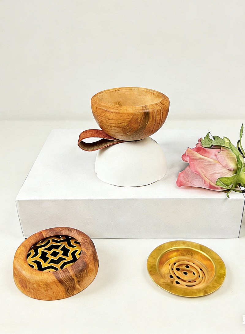 ٢ قطع مبخرة خشب بالسيراميك - Image 3