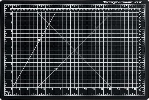 Dahle Vantage 10671 Premium Self-Healing Cutting Mat, 12"x18", 1/2" Grid, 5 Layers for Max Healing, Perfect for Crafts & Sewing, Black - Image 1
