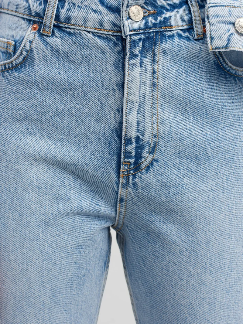 ديلفين 4312 Dizi Stripe Laser Mom Trousers-Blue