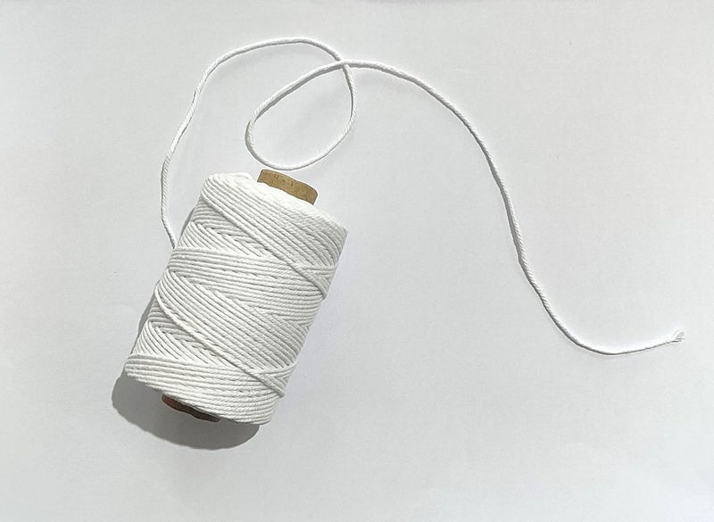 Suwidhaa Brand Candle Making Thread Set of 3 Premium Candle Wick Cotton Thread Candle Thread roll of 100 Gram Each DIY Candle Making Thread White Color Candle Making Wick Thread - Image 1