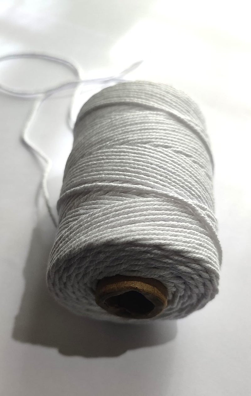 Suwidhaa Brand Candle Making Thread Set of 3 Premium Candle Wick Cotton Thread Candle Thread roll of 100 Gram Each DIY Candle Making Thread White Color Candle Making Wick Thread - Image 3