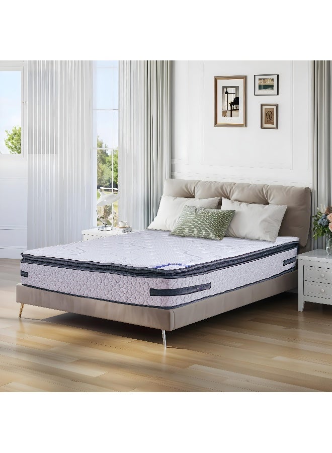 TOTAL COMFORT Edinburgh Mattress | 30cm Thickness | Memory Foam | 5-Zone Support System | Motion Isolation | No Turn Design | Pillow Top (Single 100x200x30 cm) - Image 1