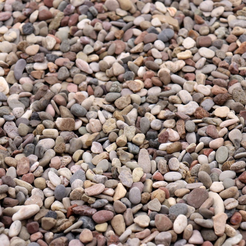 Premium Pebbles Rocks for Plants. Mixed Black/Earth Tones Color Pebbles. 1/5 Inch â€“ 10 lbs for Garden, Crafting, Succulents, pots, Plants (Mini (0.2 Inch), Mixed Color - Black, 10) - Image 1
