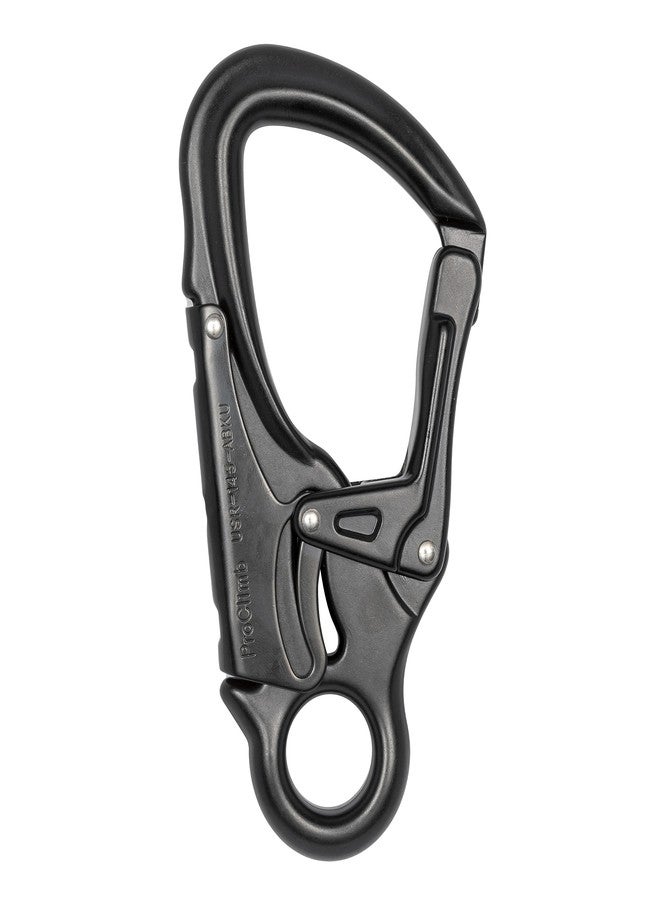 ProClimb Forged Aluminum Snaphook - 40kN Double Action Fall Protection Snap Hook - Fixed Eye Snap Hook for Climbing - Double Locking Fall Arrest Anchorage Connector - Image 1