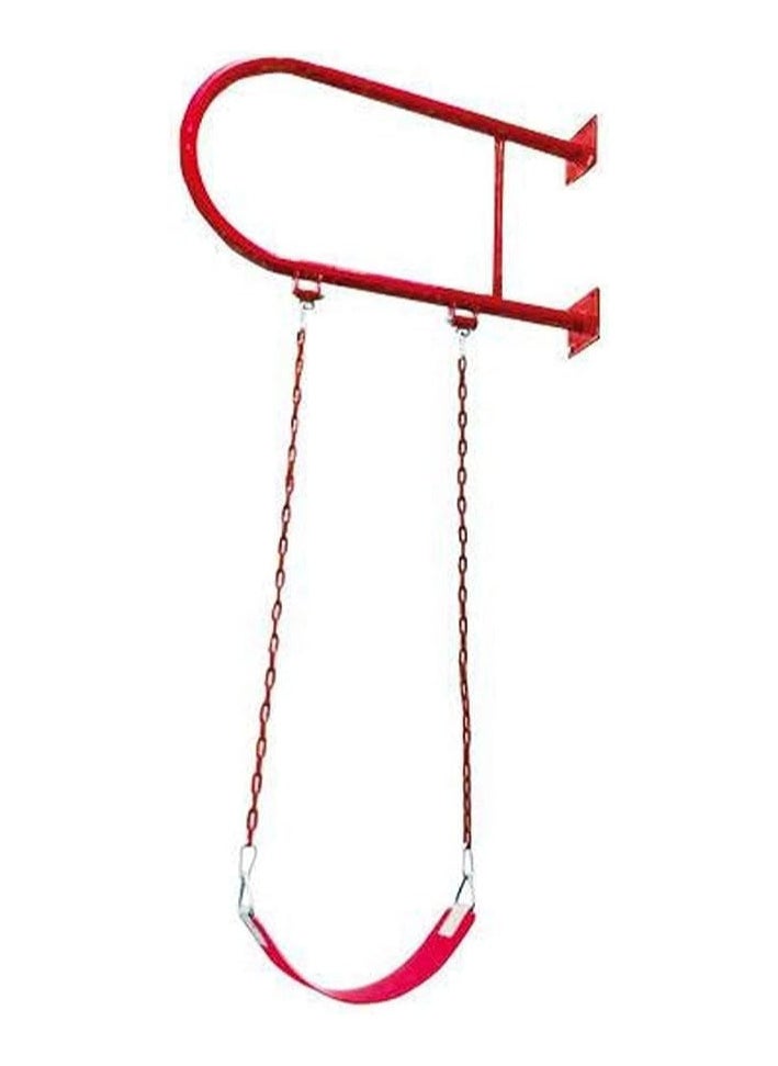 bunca bunca Heavy Duty Iron Wall Swing Seat with Iron Bar, Plastic Covered Chain and Snap Hooks Great for Playground, Backyard, Playroom  - Image 5