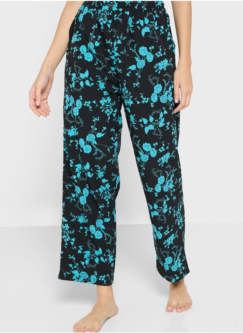 ELLA - 5Pc Pyjama Set Cami Top With Night Robe, Slip, Short & Pant - Image 1