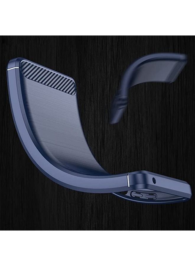 TEAM LUXURY Samsung Galaxy A73 Case Cover, Flexible Shock-Absorbing TPU Protective Protector Cover and Slim Soft Cell Accessories Protective Gaxaly A73 Women Men Carbon Fiber Navy Blue - Image 5