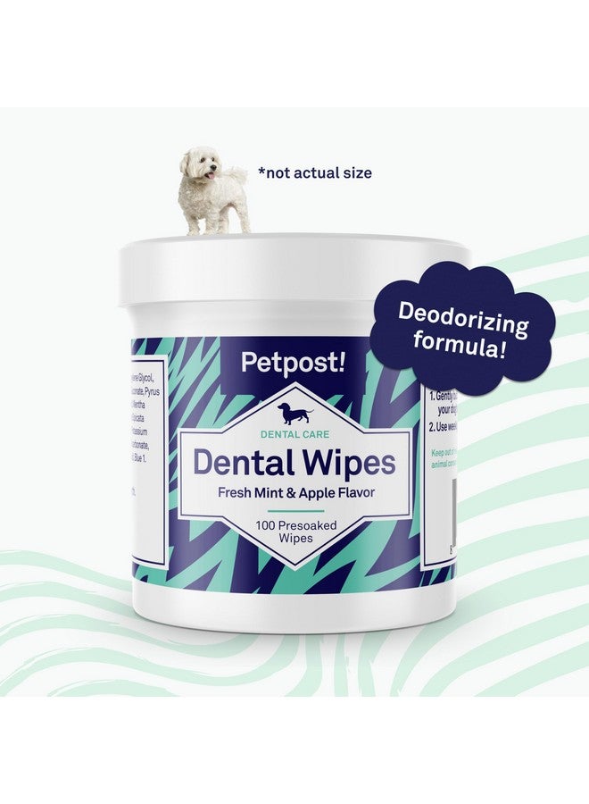 Petpost | Dental Wipes for Dogs - Bad Breath and Tooth Buildup Remover - Presoaked Pads in Natural Tooth Cleaning Solution 100 ct. - Image 5