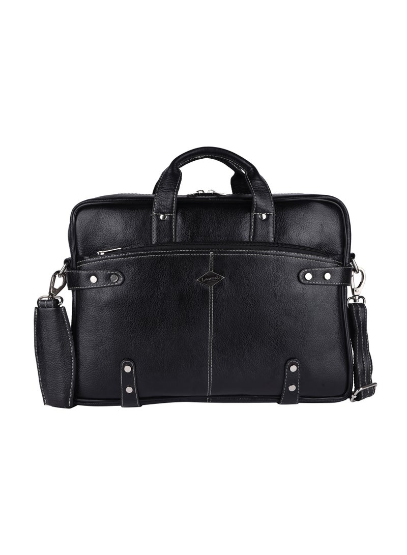 LAVERI LEATHER Genuine Leather Office And Travel Document Laptop bag Style 439  - Image 1