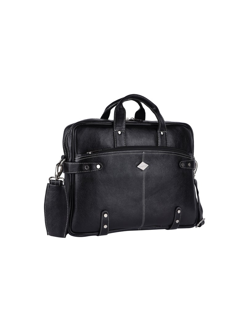 LAVERI LEATHER Genuine Leather Office And Travel Document Laptop bag Style 439  - Image 5