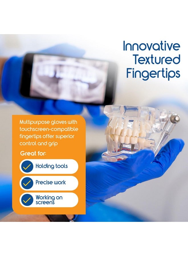 إنسباير قفازات إنسباير النتريل للفحص الطبي | جودة أصلية، لون أزرق كوبالت مطاطي | درجة 4.5 للاستخدام مرة واحدة، خالية من اللاتكس، للأطباء، وفنيي الطوارئ الطبية، وخدمات الطعام، والتنظيف، وخدمات النظافة، والمنزل، والمستشفيات، وغيرها. - Image 4