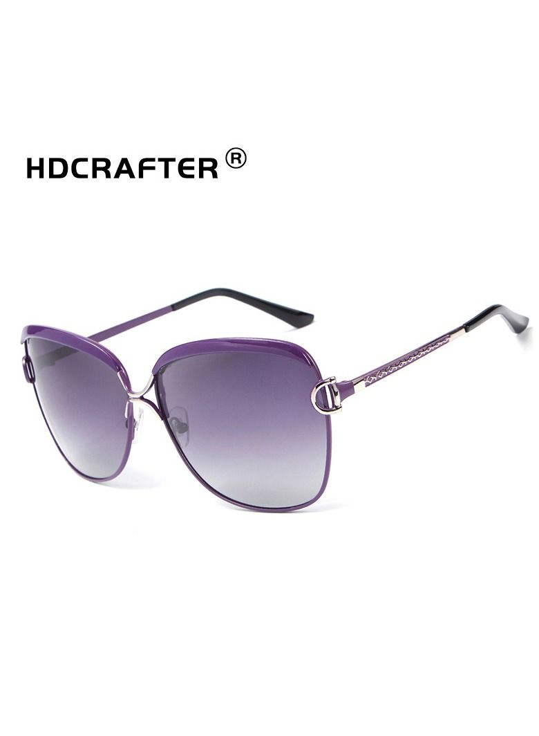 HDCRAFTER Women's Oversized Frame Polarized UV Imitation Sunglasses - Image 1