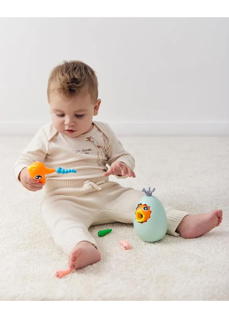 TFIXOL Feed the Bird 3 in 1 Montessori Toy, Sorting Game, Tumbler & Piggy Bank with Magnetic Worms for Toddlers, Educational Learning Toys for Fine Motor Skills, Color Recognition & Counting - Image 2