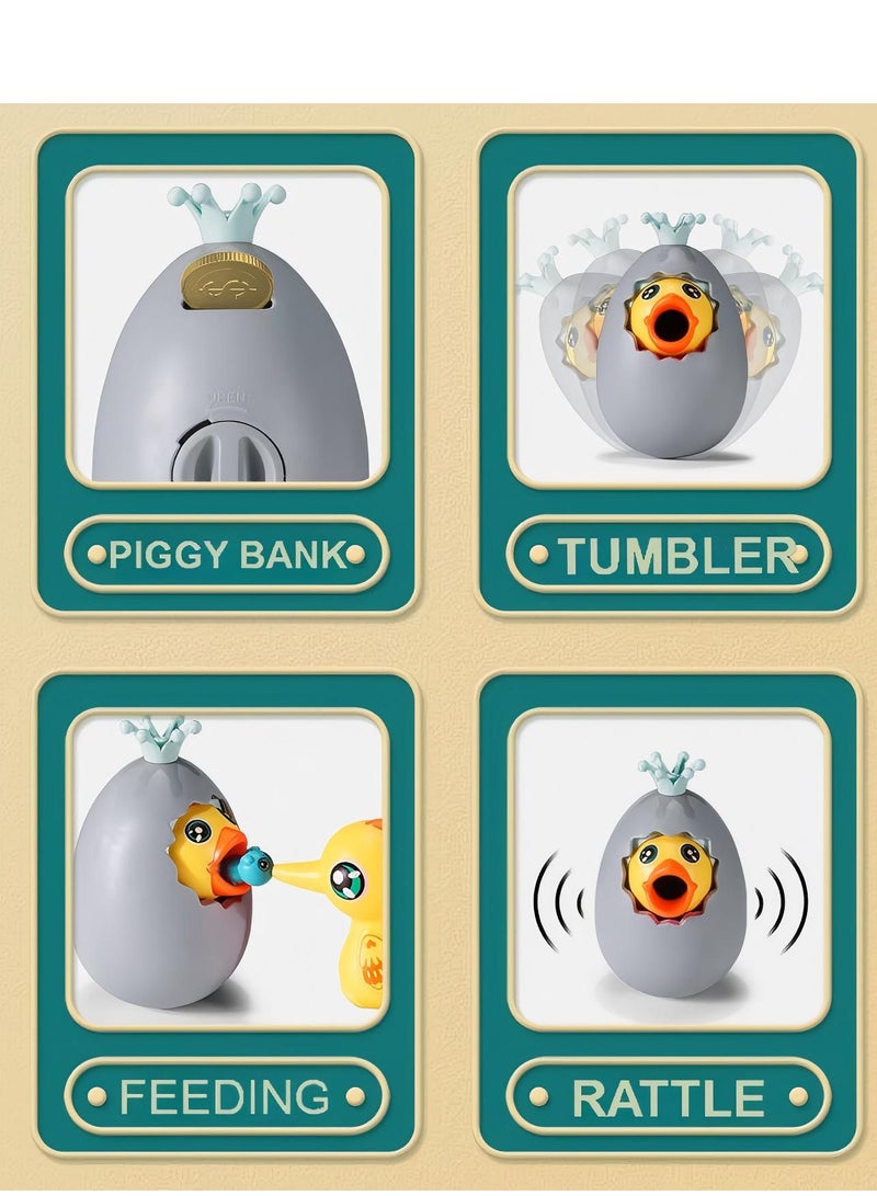 TFIXOL Feed the Bird 3 in 1 Montessori Toy, Sorting Game, Tumbler & Piggy Bank with Magnetic Worms for Toddlers, Educational Learning Toys for Fine Motor Skills, Color Recognition & Counting - Image 5