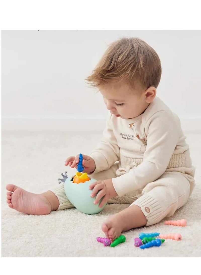 TFIXOL Feed the Bird 3 in 1 Montessori Toy, Sorting Game, Tumbler & Piggy Bank with Magnetic Worms for Toddlers, Educational Learning Toys for Fine Motor Skills, Color Recognition & Counting - Image 3