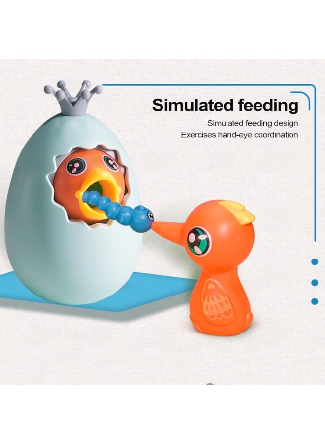TFIXOL Feed the Bird 3 in 1 Montessori Toy, Sorting Game, Tumbler & Piggy Bank with Magnetic Worms for Toddlers, Educational Learning Toys for Fine Motor Skills, Color Recognition & Counting - Image 2
