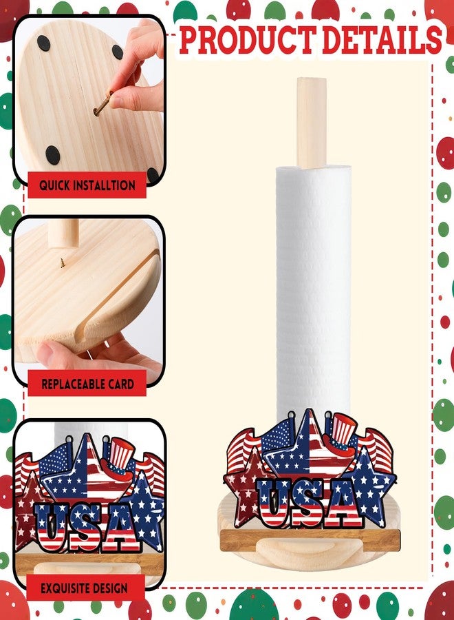 GlikCeil 18 Pcs Interchangeable Paper Towel Holder Christmas Wooden Paper Towel Holder with Interchangeable Sign Xmas Thanksgiving Winter Holiday Centrepieces for Kitchen Home Countertop - Image 3