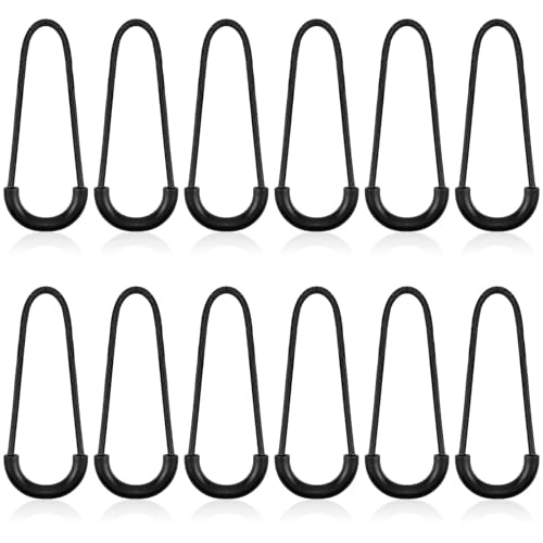 Pretwad Nylon U-Shape Zipper Pulls, 12 Pcs Heavy Duty Zipper Tags, North Face Backpack Zippers Pull Replacement, Black Cord Extension for Backpack Luggage Purse - Image 1