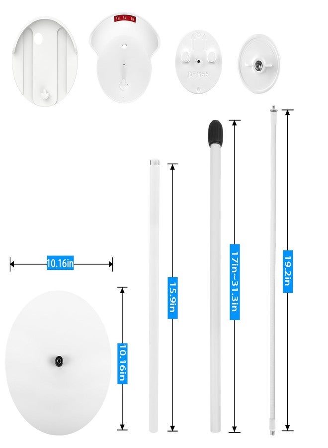 VOMENC Adjustable Universal Monitor Mount Height Floor Stand for Infant Optics DXR-8/DXR-8 Pro,Arenti,VAVA Baby 720P,Hipp,Owlet Cam 2/ Owlet Cam Smart Baby Monitor (White) - Image 3