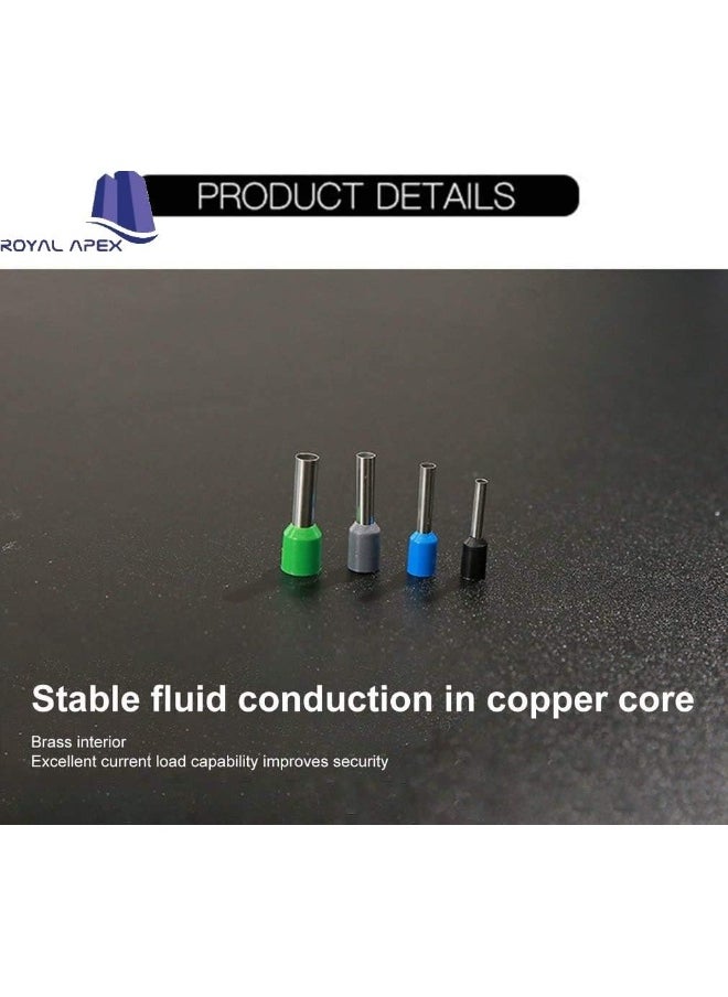 Royal Apex Insulated Ferrules Terminal Block Cord End Wire Tubular Connector, Electrical Crimp Cable Lugs, Terminal Cable Crimp Cable Sleeve For Wire Connection  - Image 3