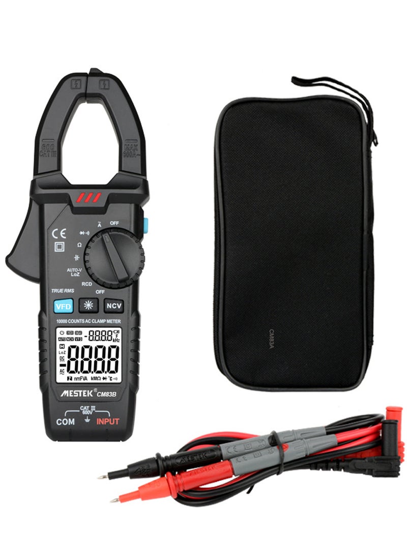 MESTEK Digital Clamp Meter 600A AC Current 600V AC/DC Voltage Capacitance Measurement Data Hold Backlight NCV Tester Multimeter - Image 1