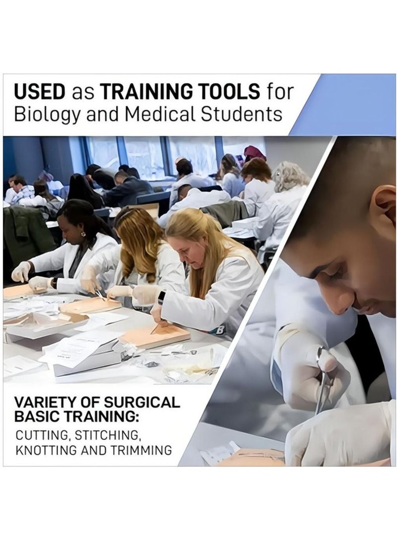 Generic Surgical Suture Training Kit Skin Operate Suture Practice Model Training Pad Scissors Tool Kit Teaching Equipment  - Image 3