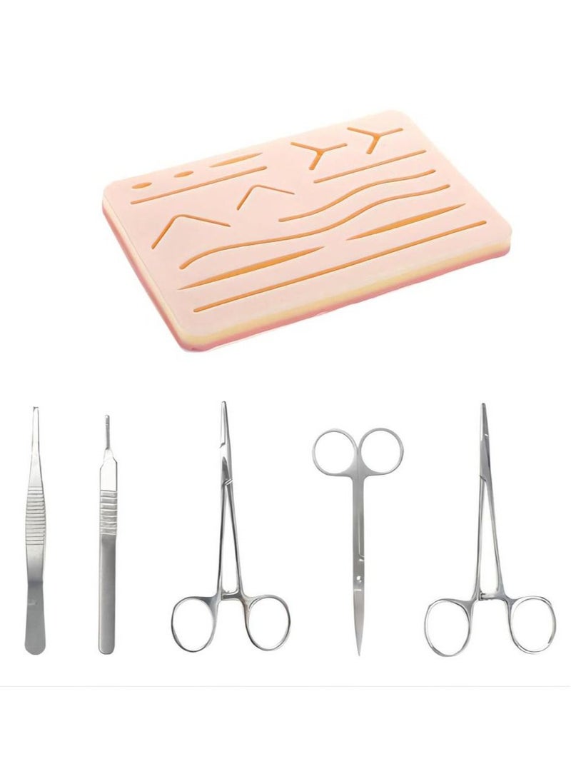 Generic Surgical Suture Training Kit Skin Operate Suture Practice Model Training Pad Scissors Tool Kit Teaching Equipment  - Image 2
