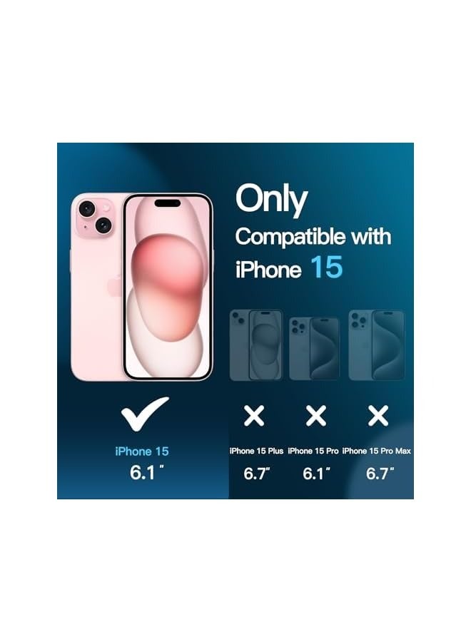 جي تيك واقي شاشة JETech لهاتف iPhone 15 مقاس 6.1 بوصة مع واقي عدسة الكاميرا، أداة سهلة التركيب، طبقة من الزجاج المقسى، شفاف عالي الدقة، عبوتان لكل منهما - Image 3