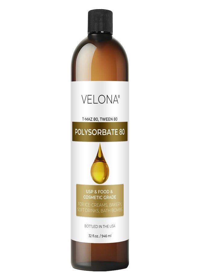 velona Polysorbate 80 by Velona - 32 Fl Oz | Solubilizer, Food & Cosmetic Grade | All Natural for Cooking, Skin Care and Bath Bombs, Sprays, Foam Maker | Use Today - Enjoy Results - Image 1